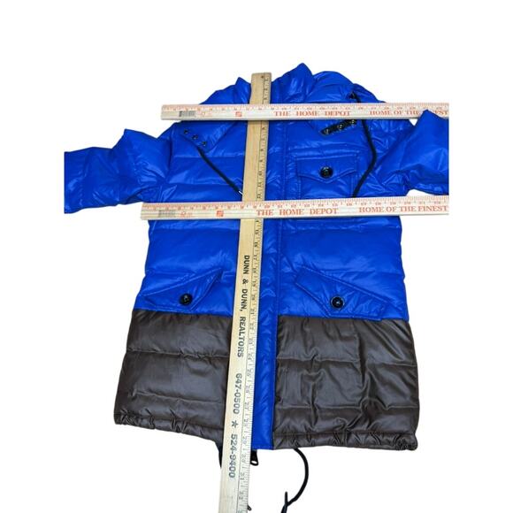 "MONCLER" GRENOBLE Puffer Coat SZ 2 90% Down 10% Feather Brown/Black Hooded - Picture 5 of 16